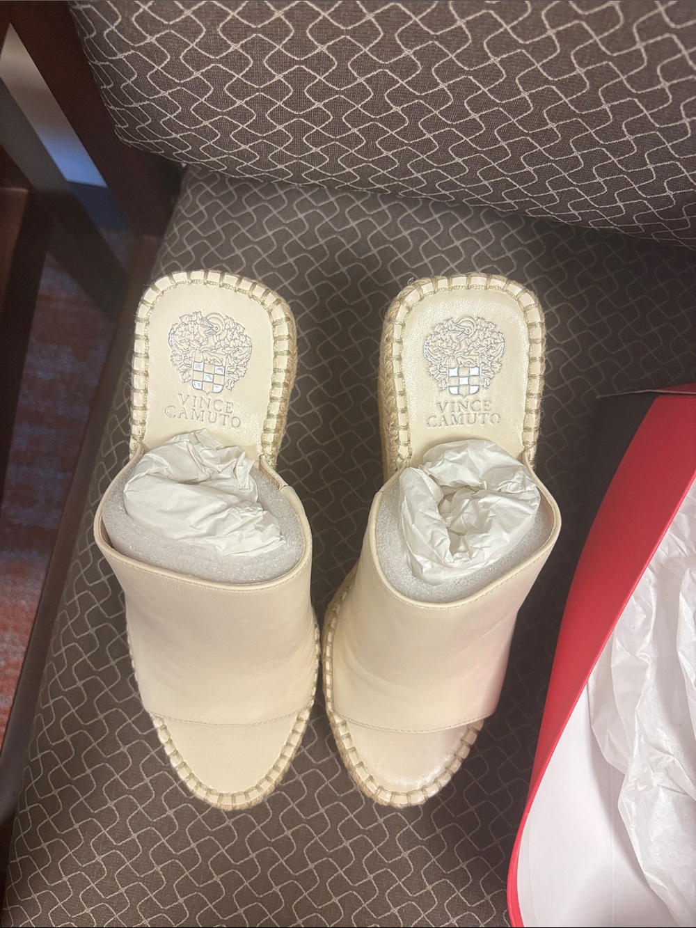 Vince Camuto Creamy White Espadrille Wedge - Picture 2 of 5